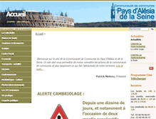 Tablet Screenshot of cc-alesia-seine.fr
